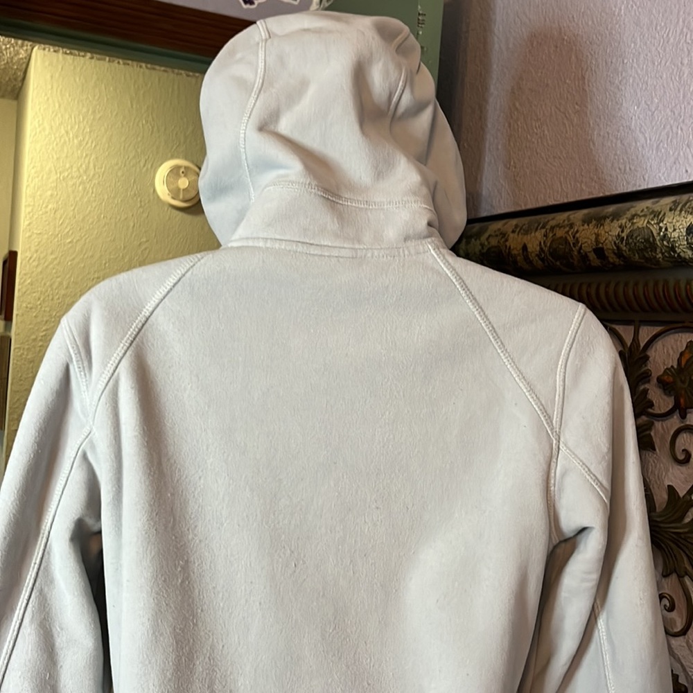 ๐HP๐Awesome The North Face Grey Knit/faux fur lined hooded zip jacket Sz S/P - Picture 8 of 14
